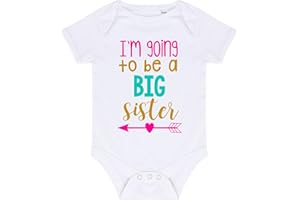 Miammo I'm going to be a big sister (arrow heart sibling announcement) baby grow vest