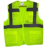5DM-Fileli Cepli Reflekt&ouml;rl&uuml; İkaz Yeleği - M&uuml;hendis (XL beden) - Sarı