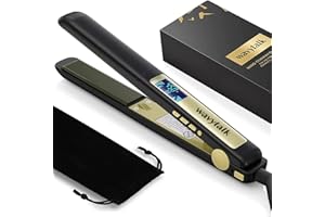 Wavytalk Hair Straighteners, Professional Straighteners with Adjustable Temperature and Dual Voltage, Black.