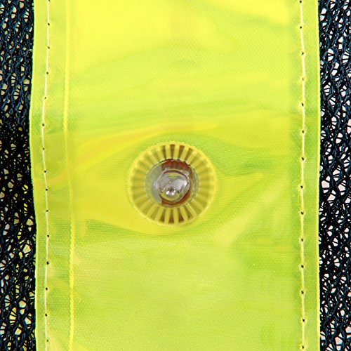 kwmobile LED Warnweste Sicherheitsweste Unfallweste – 16 rote LED Lampen – reflektierende Streifen für Verkehr Outdoor Jogger Fahrrad Nacht – Schwarz - 4