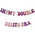In My Double Digits Era Prestrung 10th Birthday Banner - Pink Glitter Double Digits Decorations for Girls
