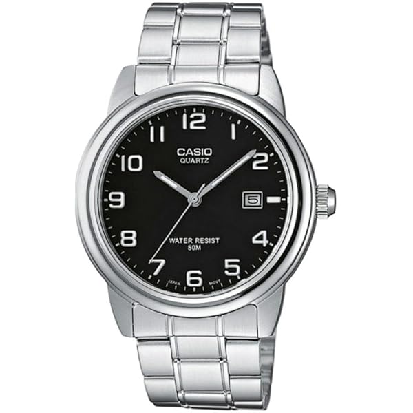 Datum Horloge Waterbestendig Zwart Horloge Messing Kast Orologio - Al Quarzo - Uomo - Casio - MTP-1308PD- 1BVEF - Orologi Mineraalglas Horloge Neo-display Mineraalglas