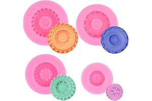 Pralinenform Silikon,3D Reifen Silikonförmchen,4 Stück Backform Pralinen Schokoladenformen Silikon Cake-Pop-Form für Kuchen, Cupcakes, Gebäck, Gelee,Fondant