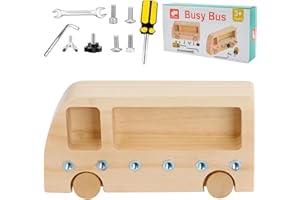 KOIROI Montessori zabawka od 3, 4, 5 lat, drewniana deska wkręcana Montessori, zabawka motoryczna, drewniana zabawka edukacyjna, prezent dla dziewcząt, chłopców, zabawka dla dzieci