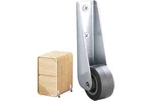 Dubbulon Ruote Girevoli per Carichi Pesanti, Direzionali Con Staffa Lunga, Montaggio Laterale, Scorrevoli e Silenziose per Vari Tipi di Mobili