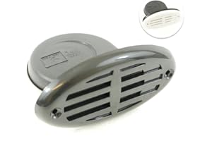 MiDMarine Electric Drop-In Hidden Boat Horn Black/White Cover, 12V, 110dB