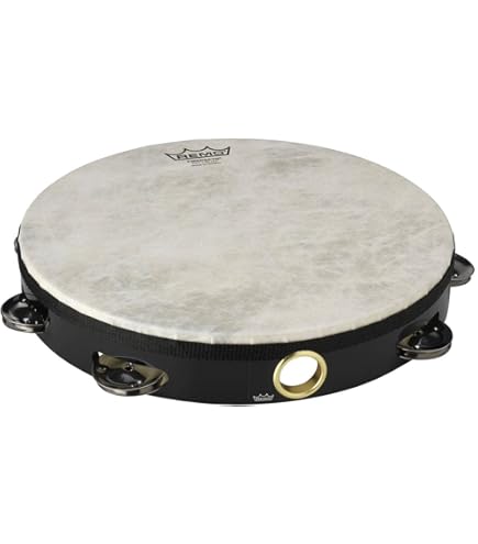 Remo TA-5210-00 Fiberskyn Tambourine - Quadura White, 10