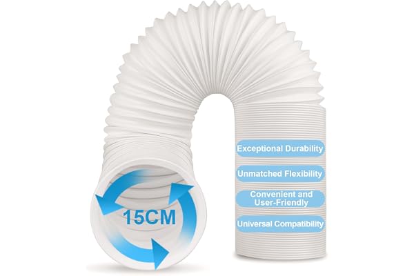 Tuyau Climatiseur Mobile, Tuyau D'évacuation D'air En Pvc Flexible Tube De Ventilation Universel Tuyau Kit Pour Climatiseur Mobile Diamètre 13cm/15cm (Diamètre extérieur 15CM*longueur 3M)