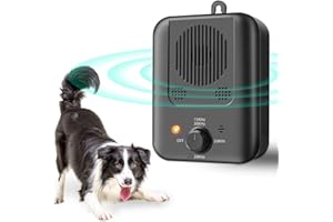 TYVIFKE Anti Ladridos Perro Ultrasonidos Anti Ladrido, Automático Anti-Abedro Perro Ultrasónico Dispositivo Impermeable para Perros Pequeños y Grandes, Interior y Exterior