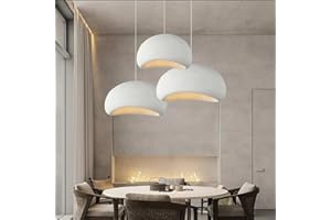 LFOUTE Lampa Wisząca Wabi-sabi Nowoczesny Żyrandol Do Jadalni Abażur Z Imitacji Kamienia Projekt Ptasiego Gniazda Kreatywny Wisząca Lampa Do Sypialni Salon Jadalnia Wyspa Kuchenna Przedpokój Biały(B)
