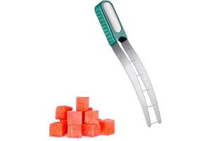 LAKSOL Affettatrice per Anguria, Taglierina per Anguria Taglia Anguria in Acciaio Inossidabile a Cubetti Taglierina per Anguria e Melone per Cubetti di Anguria Gadget da Cucina per Tagliare la frutta