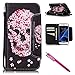 Produktbild Galaxy S7 Fall, firefish [Kartenfächer] [Standfunktion] Flip Folio Wallet Case Kunstleder Shell kratzfest Schutzhülle für Samsung Galaxy S7 For Samsung Galaxy S7 totenkopf