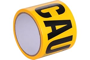 Acooruiteng Waterproof Caution Tape Tenacity Hazard Tape Durable Barrier Tape Dust-Proof Hazard Tape Black and Yellow Halloween Tape for Workplace Danger Areas and Decorations