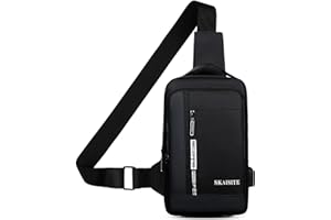 AUIRSHIKY Schultertasche Herren, Anti-Diebstahl Crossbody Bag Sling Bag Kleine Crossbody Bag für Männer Wandern Reisen Radfahren Klettern Herren Klein für Arbeit Reisen (Minimal)