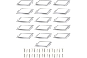 HAOBIN Metalowy Uchwyt Na Etykietę Uchwyt Na Etykietę PółKa Metalowe Ramki Na Etykiety 80 * 35mm Identyfikatory, Ramki Na Etykiety Ze śRubami, UżYwane Do Szafek Na KsiążKi W Bibliotekach Biurowych, 16 Sztuk