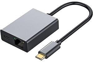 HENGBIRD 100 W USB C na Ethernet adapter do ładowania Chromecast USB C na RJ45 Ethernet 1000 Mbps do Chromecast TV/Stick, Mac-Book Pro, Phone, Windows, Mac-Book Air