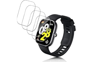 Yenwen 4 sztuki folii ochronnej do Redmi Watch 4 do szkła pancernego, wodoszczelna folia ze szkła hartowanego, odporna na zarysowania, ultra cienka ochrona wyświetlacza bez pęcherzyków powietrza