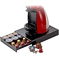 MaxMiuly Dolce Gusto Pod Holder T-Disc Coffee Capsule Holders,Nespresso Pods Drawer Storage Coffee Machine Stand-20 Capsule Capacity,Black
