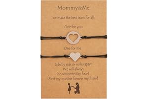 Teegxddy Bracciale regolabile 2 pezzi Best Friend Braccialetto dell'amicizia della figlia della madre Regalo di San Valentino Love