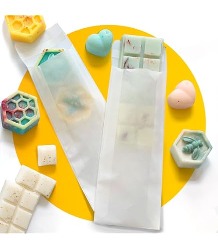 Simplelifeco 50 Sachets Glassine Autocollants 68 X 92 Mm - Papier Cristal Translucide Brillant, Éco-Responsable B Corp, Pour Emballage Cadeaux & Produits Artisanaux