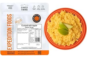 EXPEDITION FOODS EXPEDITIONFOODS.COM EXPEDITION FOODS Custard with Apple (Breakfast/Dessert Range) | Freeze-Dried Camping & Hiking Food