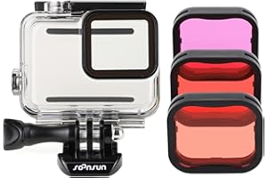 SOONSUN Boîtier de plongée étanche de 40 m avec 3 filtres de plongée pour caméras GoPro Hero 7 Silver et White Edition