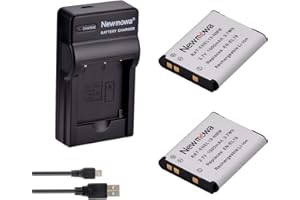 Newmowa EN-EL19 Batería (2-Pack) y Kit Cargador USB portátil para EN-EL19 and Coolpix W100, S100, S2500, S2600, S2700, S2750, S3100, S3200, S3300, S3400, S3500