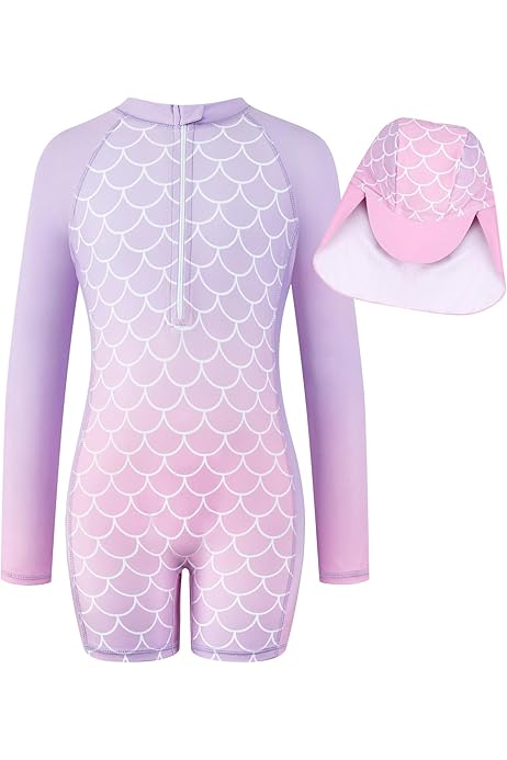 Costume Da Bagno Bambino WYTbaby Maniche Lunghe | Protezione UV 50+ | Con Cerniera | Ideale Per Mare