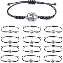 Acheter Bracelet de sport Rugby tressé unisexe réglable en forme de boule bijoux