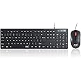 Zinq Technologies Zq-1200 Combo Of Full-Size Keyboard With Noiseless Keys, Rupee (₹) Symbol And Optical Mouse 1600 Dpi, Black