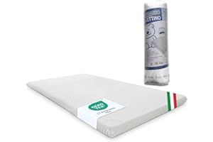 BIGDADDY Materasso Lettino Da Campeggio Per Bambini 120x60x4 Materassino Campeggio da Viaggio Arrotolabile e Pieghevole Antisoffoco Certificato EN16890:2017, OEKO-TEX e CertiPur in Poliuretano Espanso Italiano