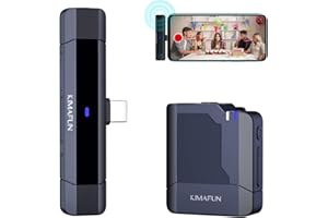 KIMAFUN Micrófono Inalámbrico Lavalier para Teléfonos Android Type-C, Micrófono de Solapa Plug-Play para Youtube/Facebook/TIK Tok Live Stream, Vloggers, Grabación de Video, Entrevista, G50-3(1TX+1RX)