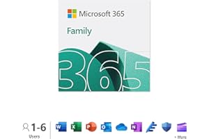 Microsoft 365 Family | 12-Month Subscription | Up to 6 People | Word, Excel, PowerPoint | 1TB OneDrive Cloud Storage | PC/Mac Instant Download | Activation Required
