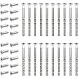 GOIYZTTR M4 Door Handle Screws (20 Pcs) with Connecting Nuts, Nickel Plated, Alloy Steel, Silver, Adjustable Length, Hardware BOLTS