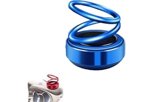 FLEDIMO AEXZR Portable Kinetic Mini Aromatherapy diffuser,AEXZR Mini Kinetic Aromatherapy diffuser,Aexzr Mini Aromatherapy diffuser,Auto Rotating Solar Double Ring Aromatherapy diffuser for Car…(bleu)