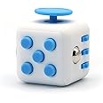 ANAB GI Fidget Cube Stress Anxiety Pressure Relieving Toy Great for Adults and Children[Gift Idea][Relaxing Toy][Stress Reliever][Soft Material](White & Blue)