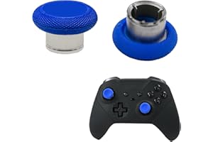 MINGXIONG 2 Pcs Short Metal Thumbsticks Replacement for Xbox Elite Series 2 Core Controllers, Short Concave Magnetic Analog Joysticks for Xbox Elite Series 2 Core Standard Height Thumbsticks(Blue) [Xbox One]
