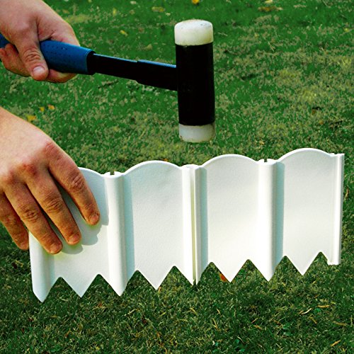 Beetumrandung 20 teilig 6,4 m weiß - 2