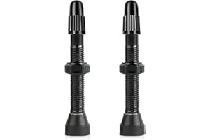 CAIHINIER 2 Pièces Valve Tubeless VTT,40 mm en Alliage D'aluminium Valve Tubeless, Tiges de Valve VTT Tubeless Universel,avec Capuchon en Plastique pour Pneus de Vélo de Route DT de VTT
