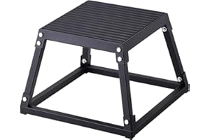 VEVOR Plyometrische Sprungbox, 305 mm Plyo-Box, Plyometrische Plattform Plyobox Schwarz, Rutschfeste Fitness-Übungs-Step-Up-Box für Heimtraining, Konditions-Krafttraining, Oberschenkel Trainieren
