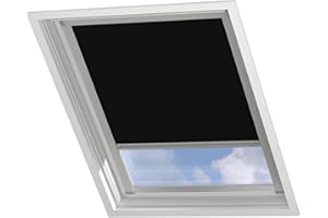RAAMDECORATIE Radeco® Tenda per finestra da tetto - Oscurante - Nero - Compatibile con Velux: CK01