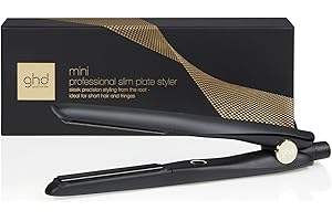 ghd - Lisseur ghd Mini - Fer à lisser professionnel (Noir) - Plaques 40% plus fines - Sans chaleur extrême - Des cheveux 50% plus brillants - Idéal cheveux courts, franges