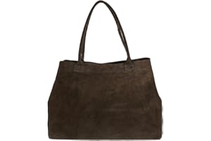 Girly Handbags Womens Italian Suede Leather Expandable Shoulder Bag