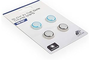 Panthek Thumb Grips GLOW In The Dark PS5, copri levette Playstation 5, si illuminano al buio, bicolore in silicone