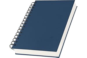 Yarotm Cuaderno A5 Hojas Blancas - 14x21cm Bloc de Notas A5-100g/m² Papel Journaling Notebook Tapa Dura - 240 Páginas Libreta Espiral Azul Real - Cuaderno Notas de Viaje Diario