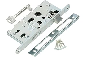 KOTARBAU® Zamek Wpuszczany 72/40 mm Do Klucza Z Blokadą Uniwersalny Zamek Do Drzwi Pokojowych i Wewnętrznych