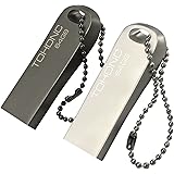 2 Pezzi Chiavetta USB 64GB, Impermeabile Pendrive 64GB USB 2.0 Metallo USB Flash Drive 64GB Memoria USB Stick per PC, Laptop,