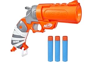 NERF Wyrzutnia Strzałek Nerf Fortnite Flare, Ładowanie Strzałek do Łamanej Lufy, 3 Strzałki Nerf AccuStrike Mega, Uchwyt Zbrojący Działający przez Pociągnięcie w Dół