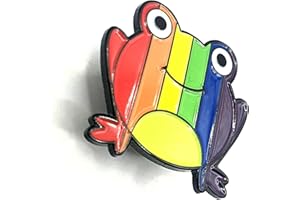 SNS COMPONENTS LGBT Rainbow Pride Love is Love Gay Flag Metalowa emaliowana żaba przypinka odznaka, Metal