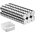 Sapphome Neodym Magnete,60 Pcs 6x3mm Extra Stark,Kleine,Mini Magnete für Magnettafel, Whiteboard Magnete für Kühlschrank,Hand